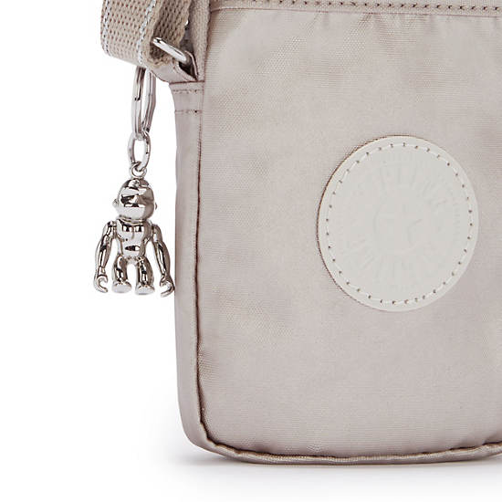 Sac Mobile Kipling Tally Metallic Crossbody Beige | FR 1847VR